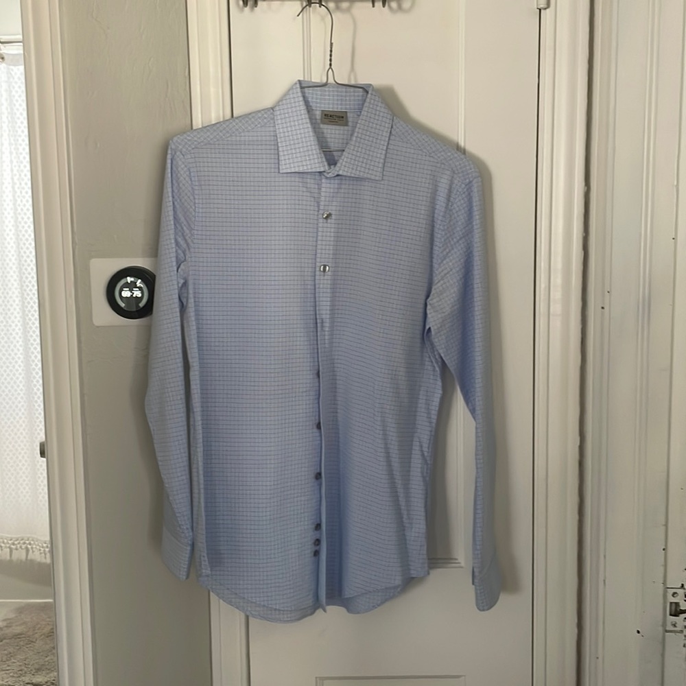 Mens Kenneth Cole reaction | slim fit button down | size 15 32/33